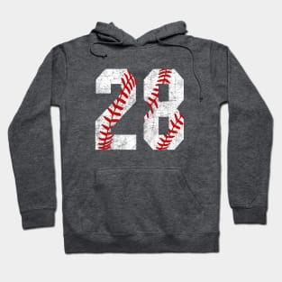 Vintage #28 Baseball Laces Baseball Mom Jersey Love Baseball Hoodie